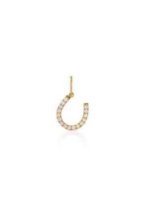 14KY Diamond Horseshoe Charm