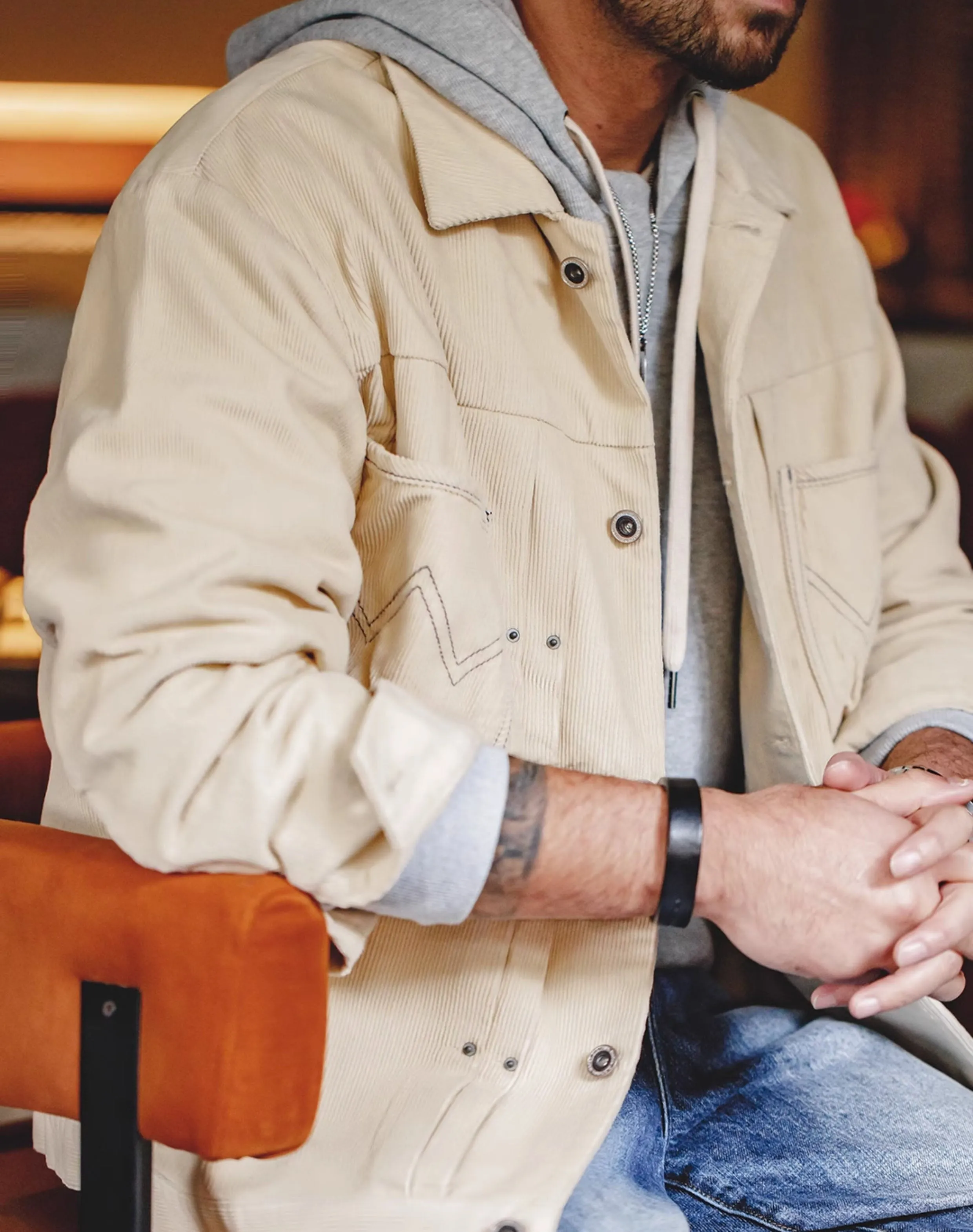 American Retro Workwear Corduroy Generation Lapel Men's Jacket