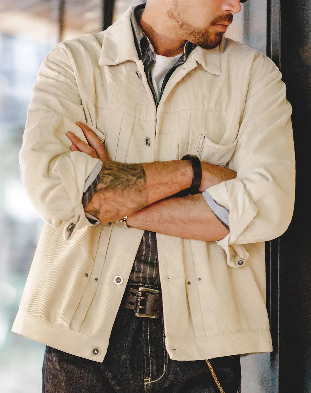 American Retro Workwear Corduroy Generation Lapel Men's Jacket