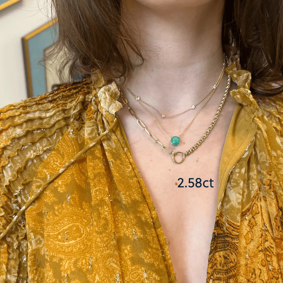 Basket Set Colombian Emerald Necklace