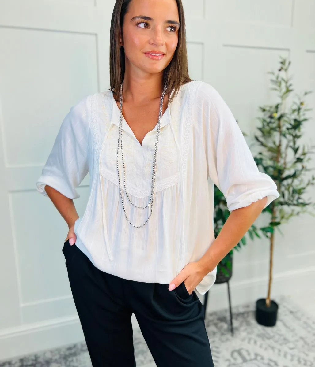 Beaded Sparkle Twin Strand Long Necklace