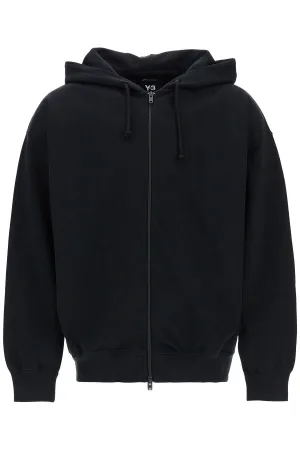 BLACK COTTON ZIP HOODIE