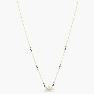 Blossom CZ Silver Mangalsutra