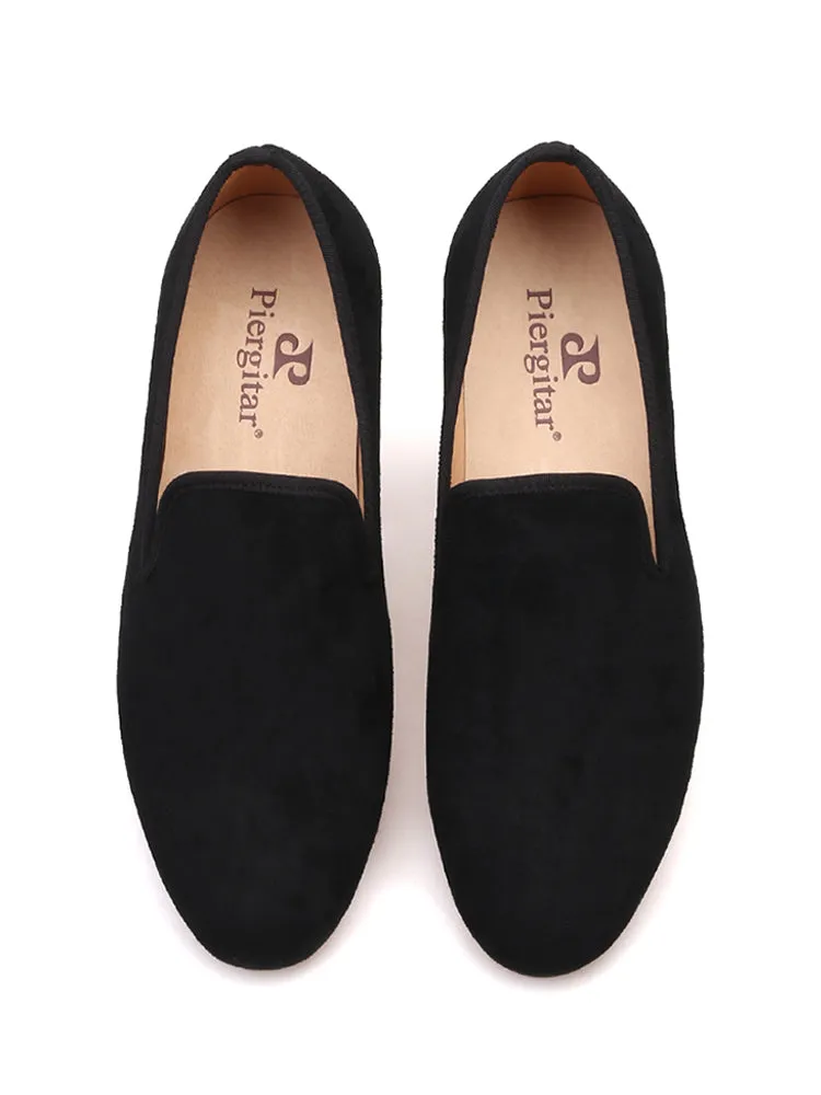 British style classic men's yuppie shoes suede nubuck leather slip-on smoking shoes versatile trendy loafers