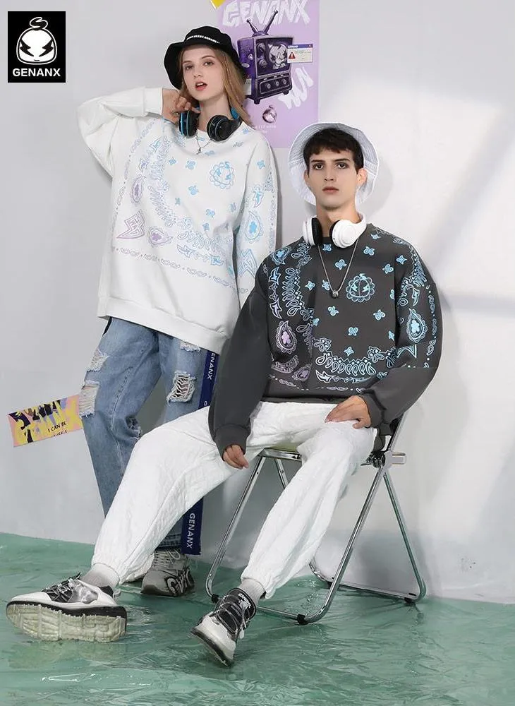 Candy Color Letter Print Pullover Sweatshirt