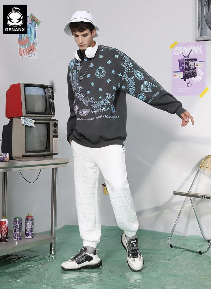 Candy Color Letter Print Pullover Sweatshirt
