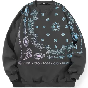 Candy Color Letter Print Pullover Sweatshirt
