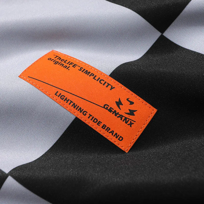 Checkerboard Cartoon Crew Neck Sweatshirt