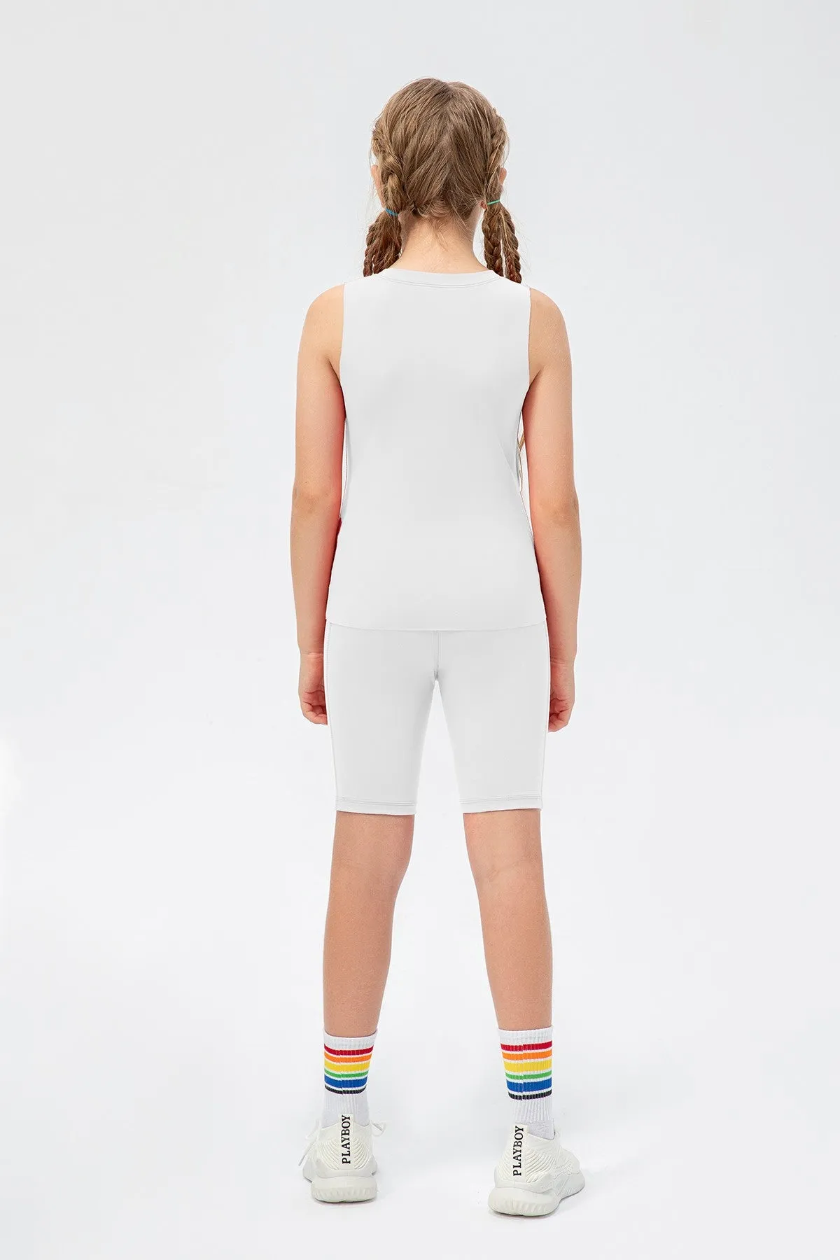 Crew Neck Workout Tank Tops for Girls