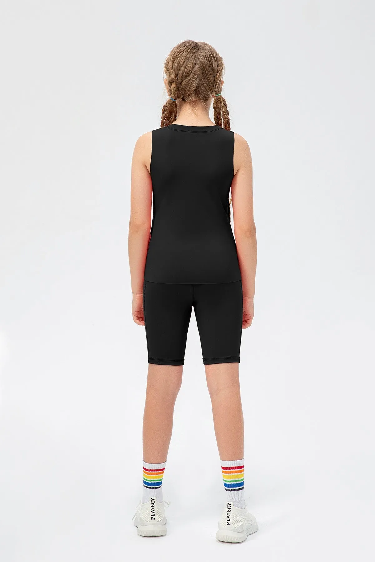 Crew Neck Workout Tank Tops for Girls