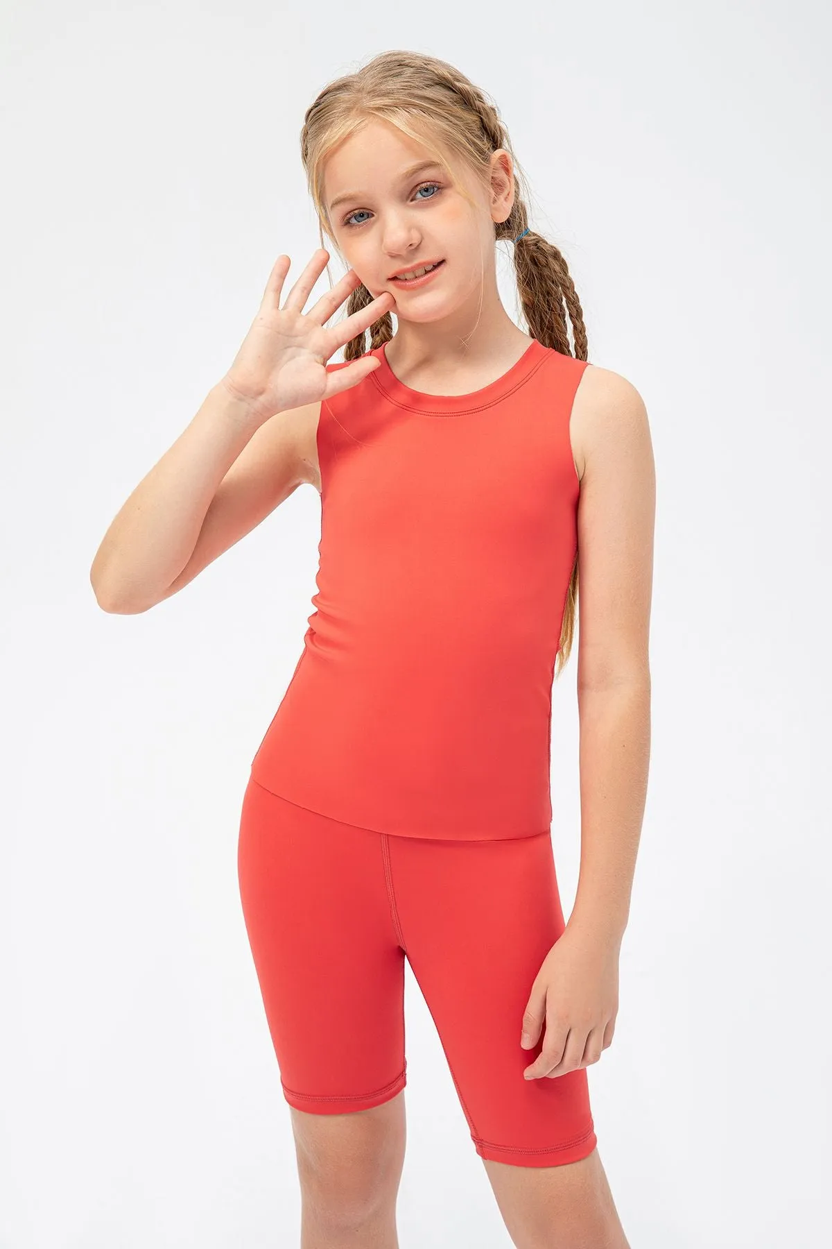 Crew Neck Workout Tank Tops for Girls