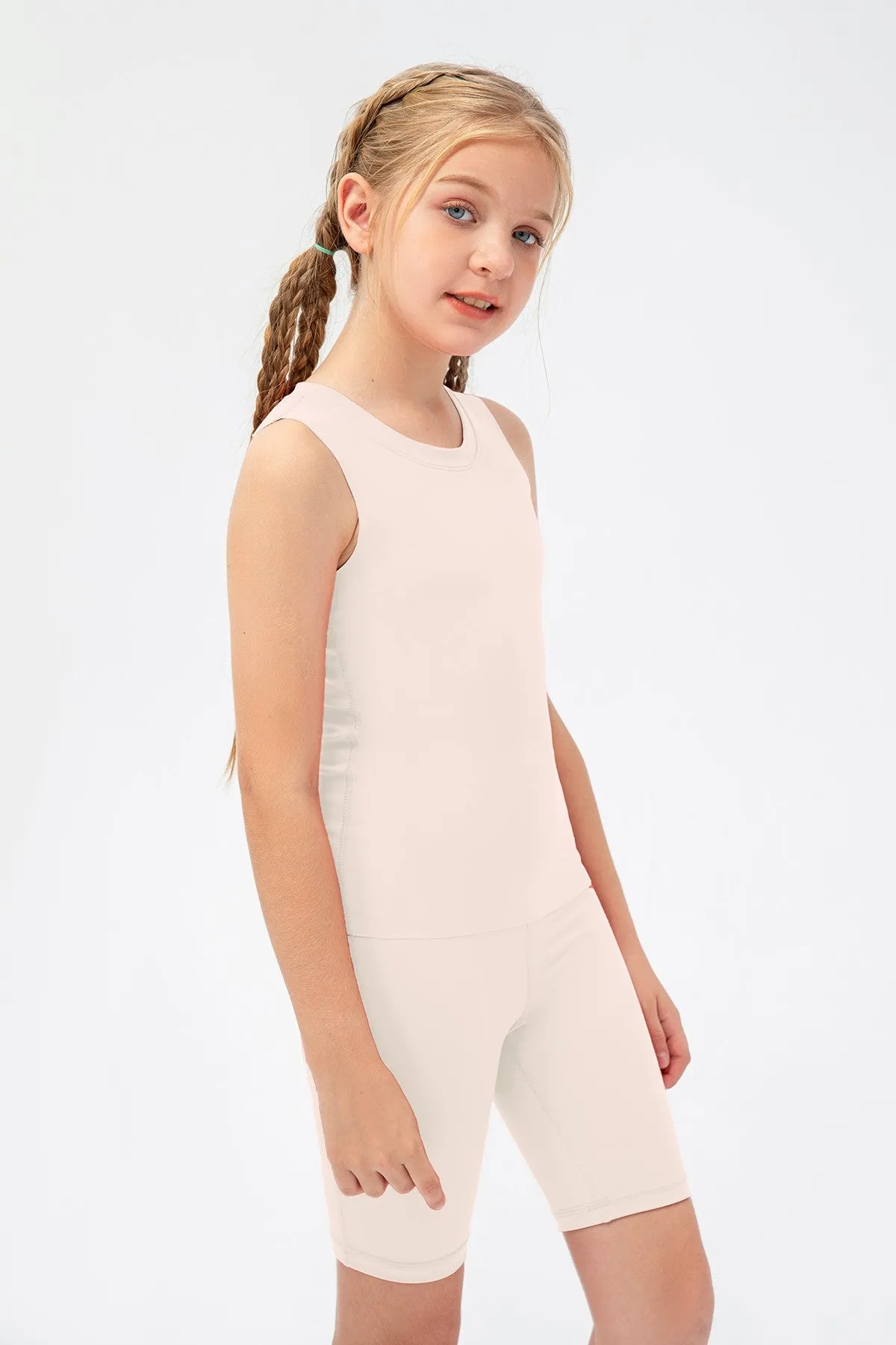 Crew Neck Workout Tank Tops for Girls