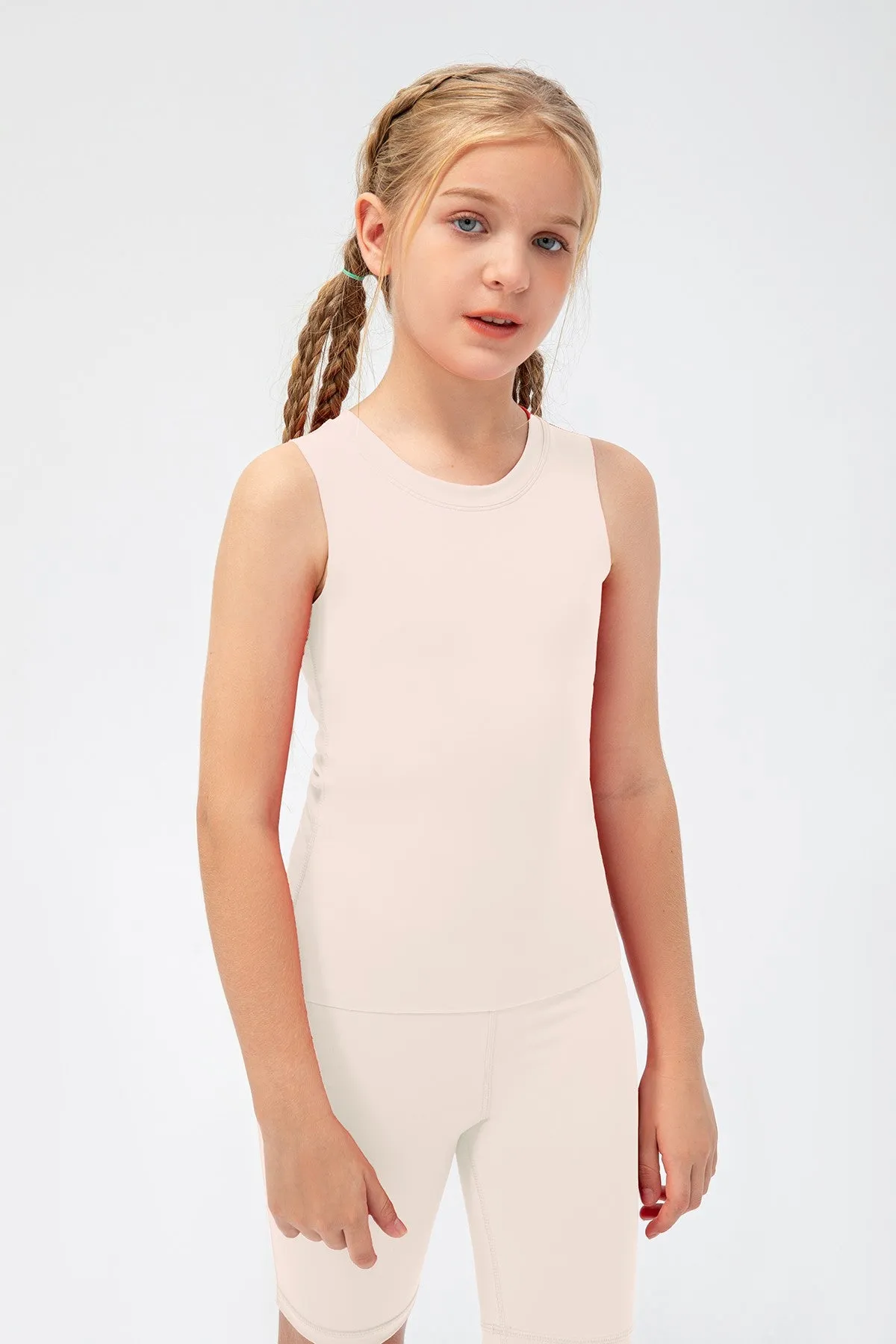 Crew Neck Workout Tank Tops for Girls