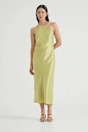 Crush Bias Halter Dress Kiwi