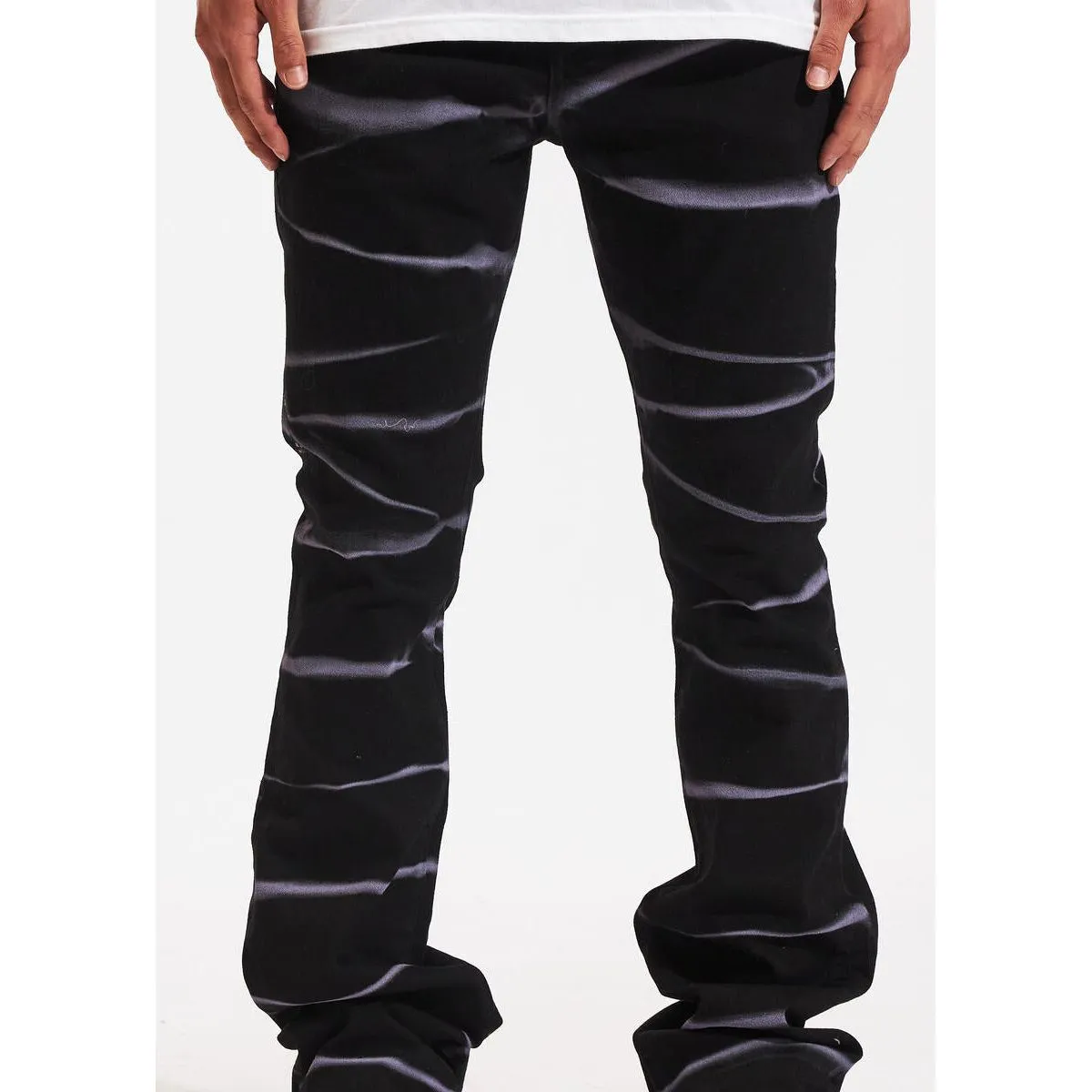 Crysp Denim Arch Black Flare Denim Jeans (CRYSPHOL23-03)