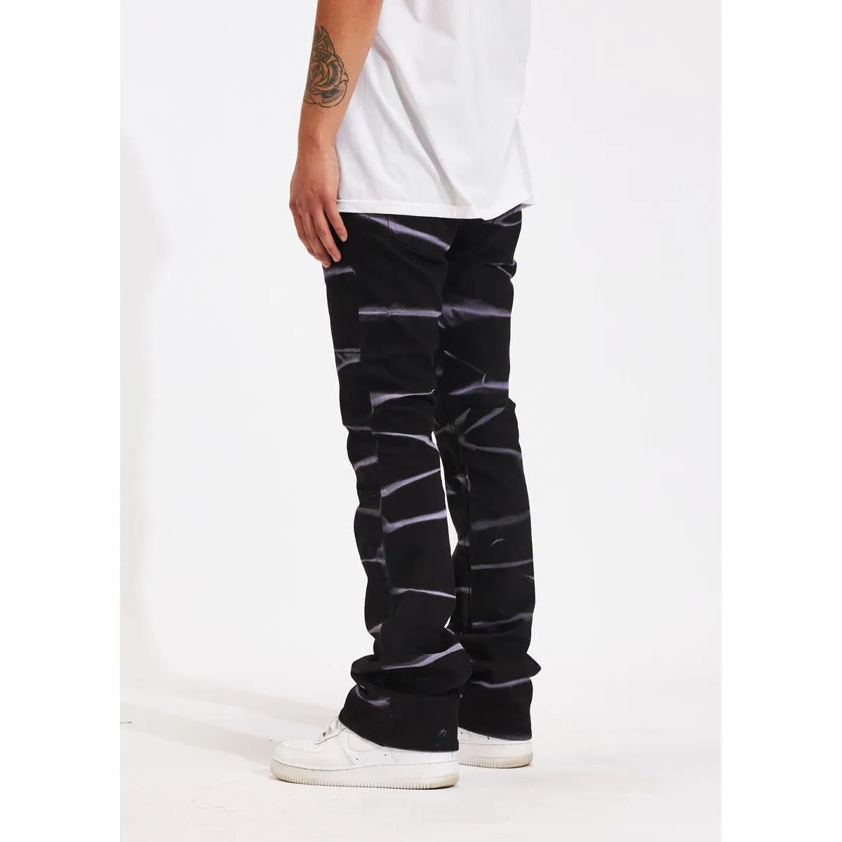 Crysp Denim Arch Black Flare Denim Jeans (CRYSPHOL23-03)