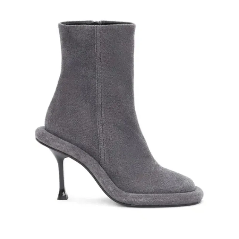 Denim Elegance Short Boots
