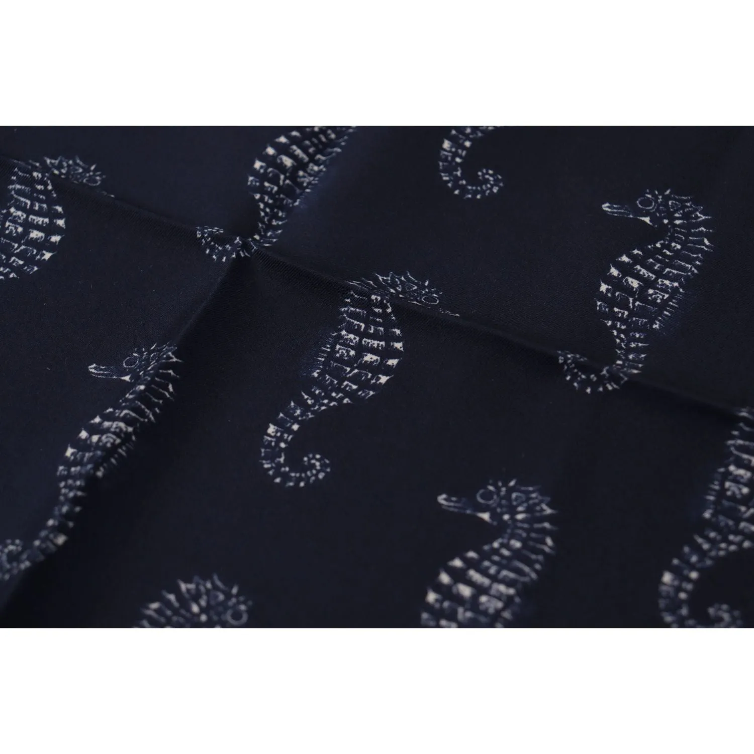 Dolce & Gabbana Elegant Blue Seahorse Silk Men's Scarf