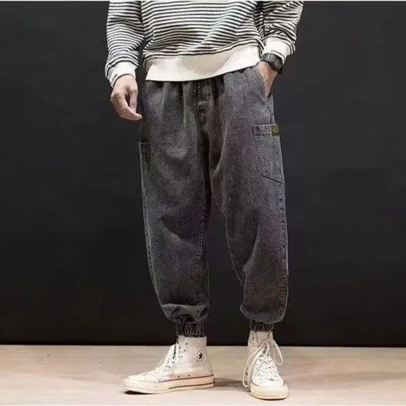 Elastic Waist Baggy Joggers Jeans