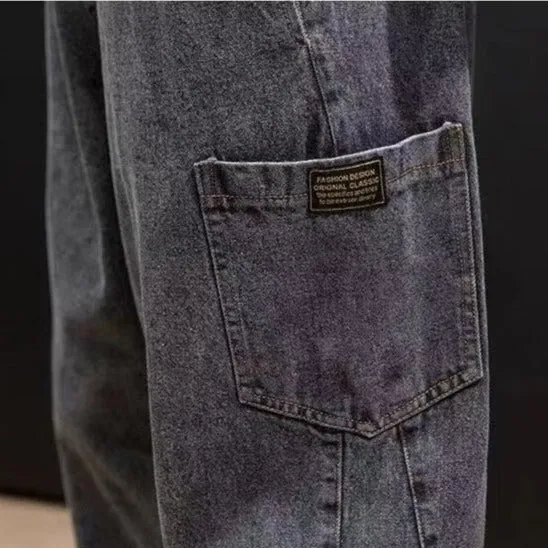 Elastic Waist Baggy Joggers Jeans