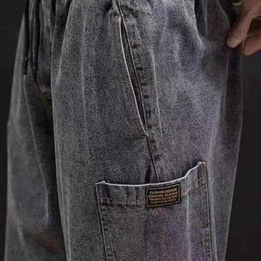 Elastic Waist Baggy Joggers Jeans
