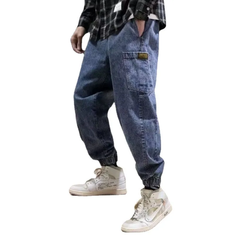 Elastic Waist Baggy Joggers Jeans