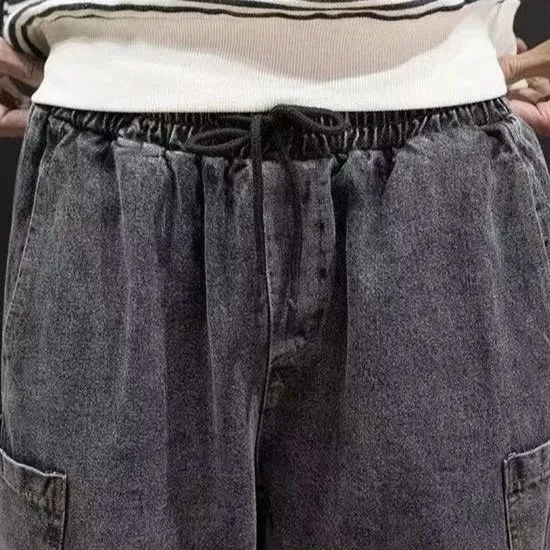 Elastic Waist Baggy Joggers Jeans