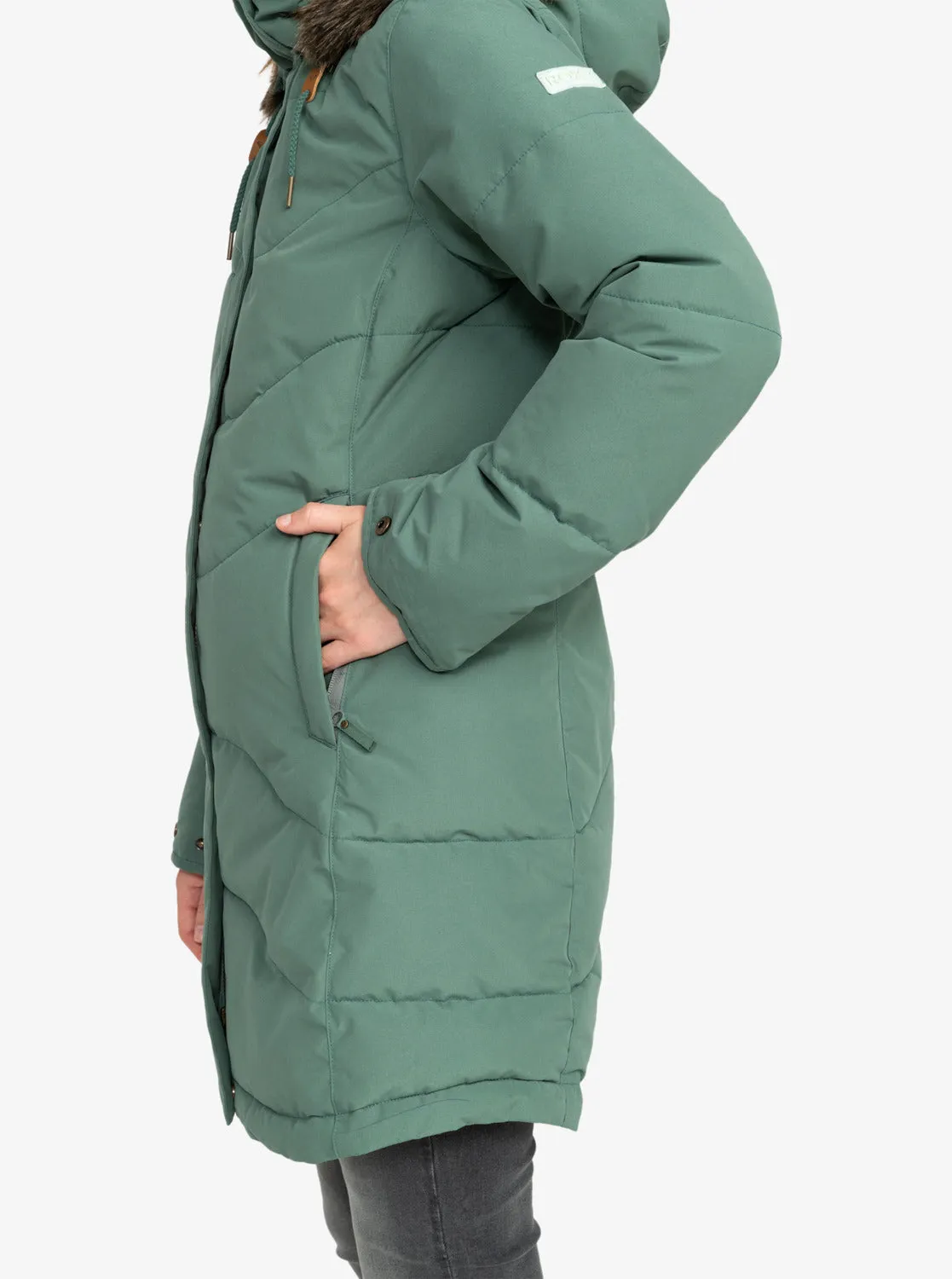 Ellie Longline Winter Jacket - Dark Forest
