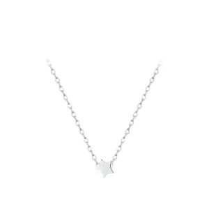 Everyday Genie S925 Sterling Silver Star Necklace with Cross Chain