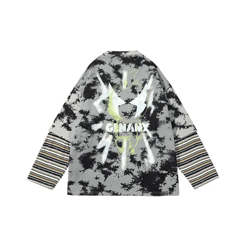 【GENANX2024NEW】Far infrared self-heating constant temperature color camouflage offset printing fake two hoodies