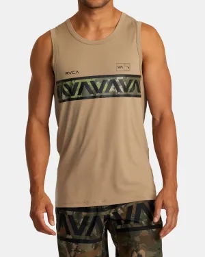 Hawaii Sport Vent Muscle Tank - Dark Khaki