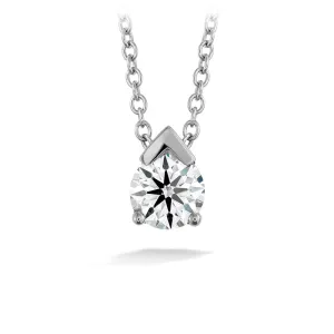 HEARTS ON FIRE 'AERIAL' 18CT WHITE GOLD 0.11CT SINGLE DIAMOND PENDANT