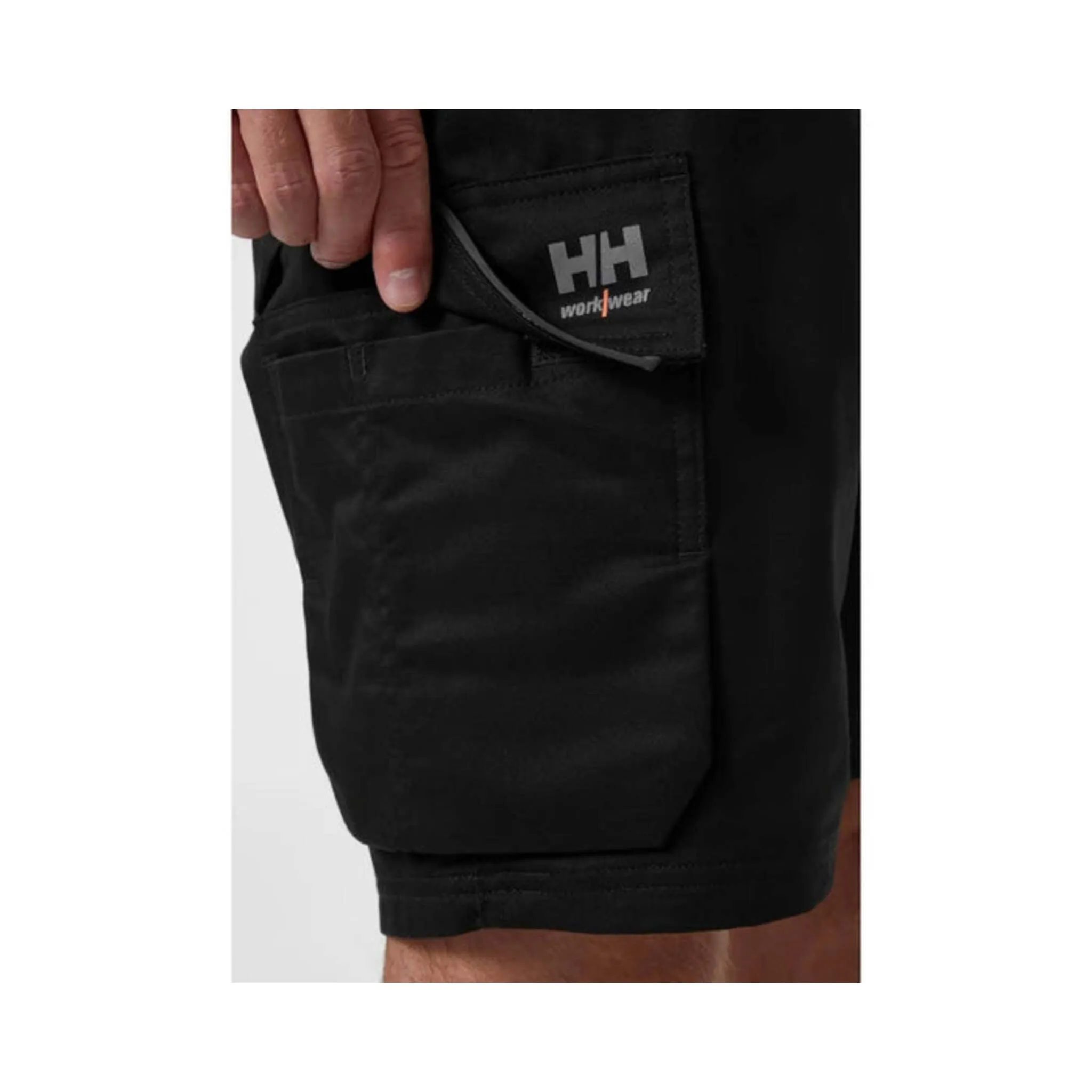 Helly Hansen Men's Service Work Shorts 77544 Manchester - 2-Way Mechanical Stretch, Thigh Pocket with Fastener, Reflective Details, Durable Workwear | Sizes 28-48