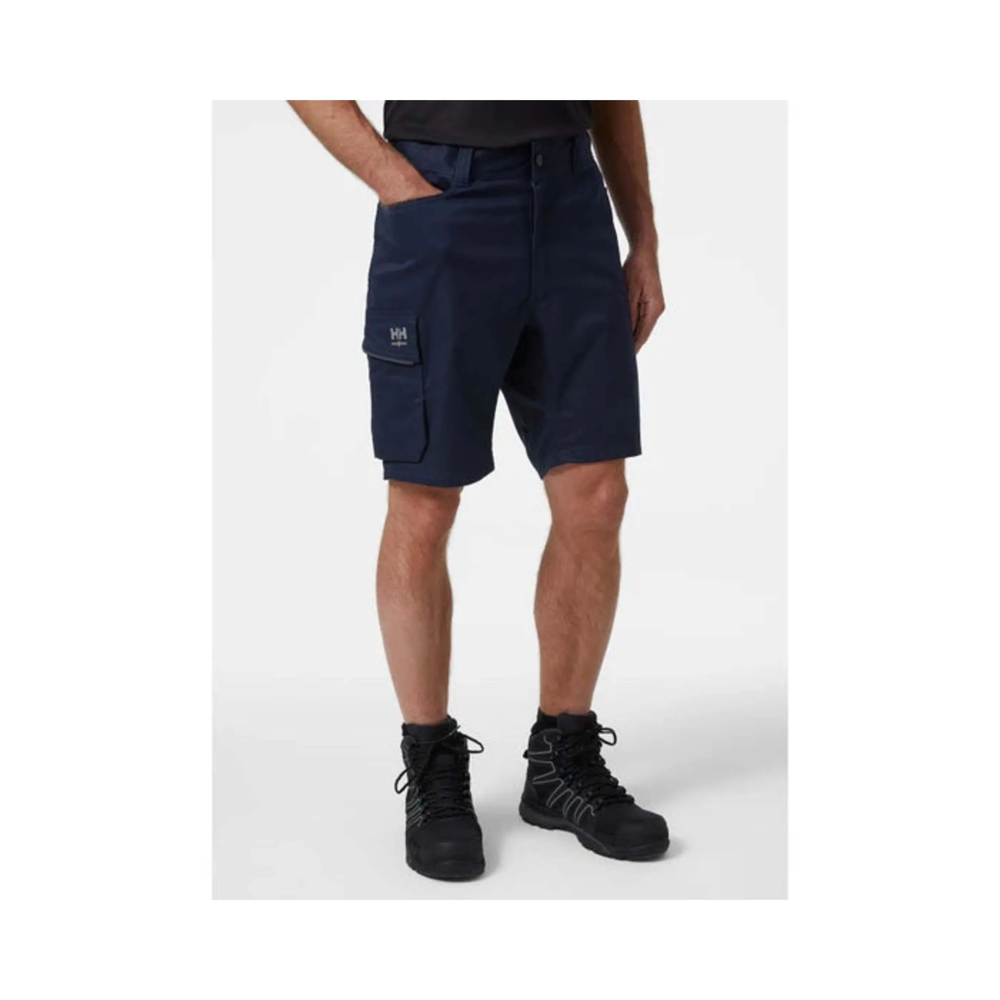 Helly Hansen Men's Service Work Shorts 77544 Manchester - 2-Way Mechanical Stretch, Thigh Pocket with Fastener, Reflective Details, Durable Workwear | Sizes 28-48