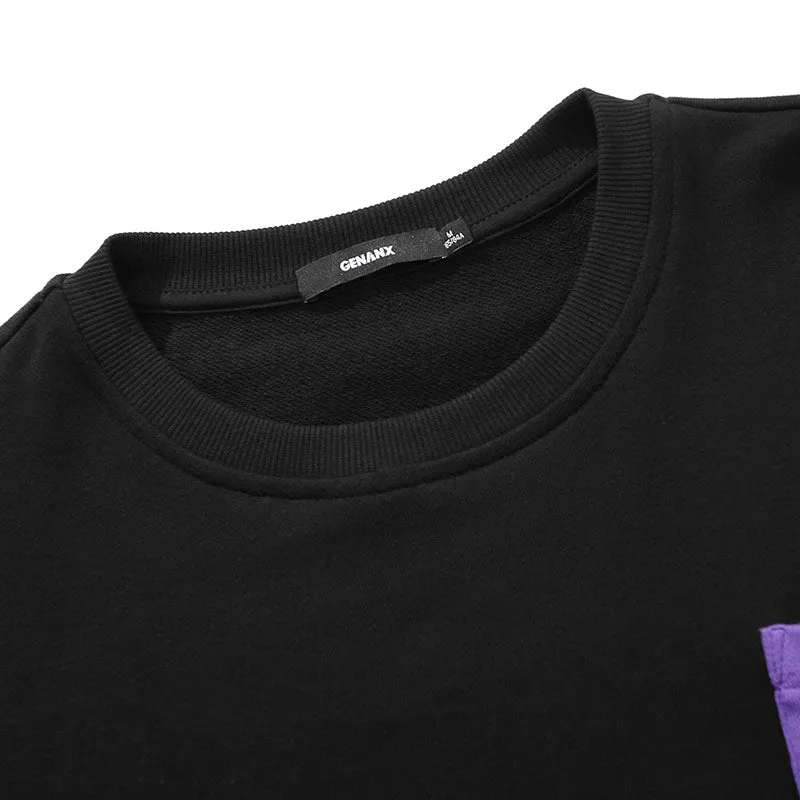 High Street Color Block Graphic Sweatshirt