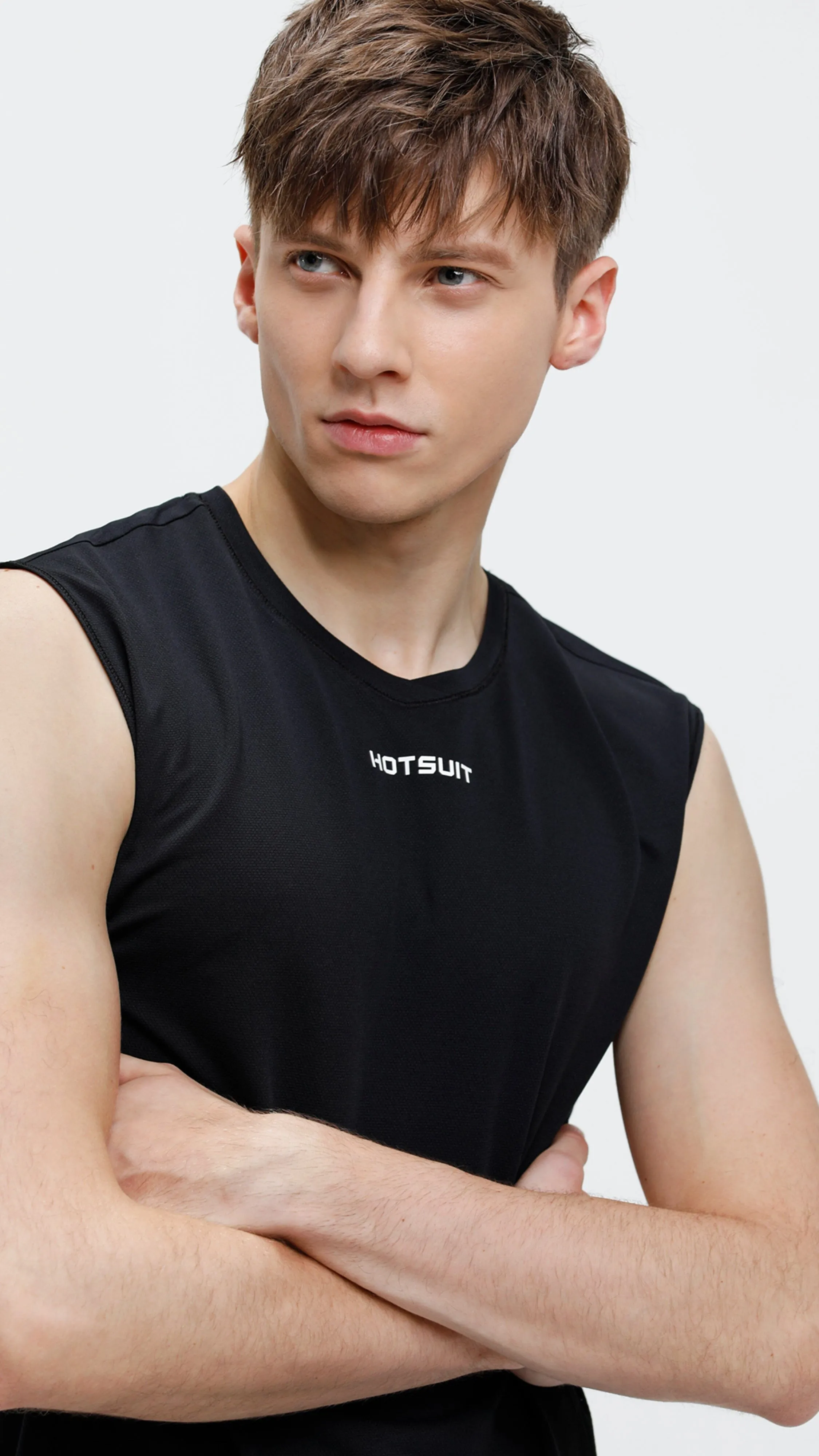 HOTSUIT Men Training Drop Arm Tank