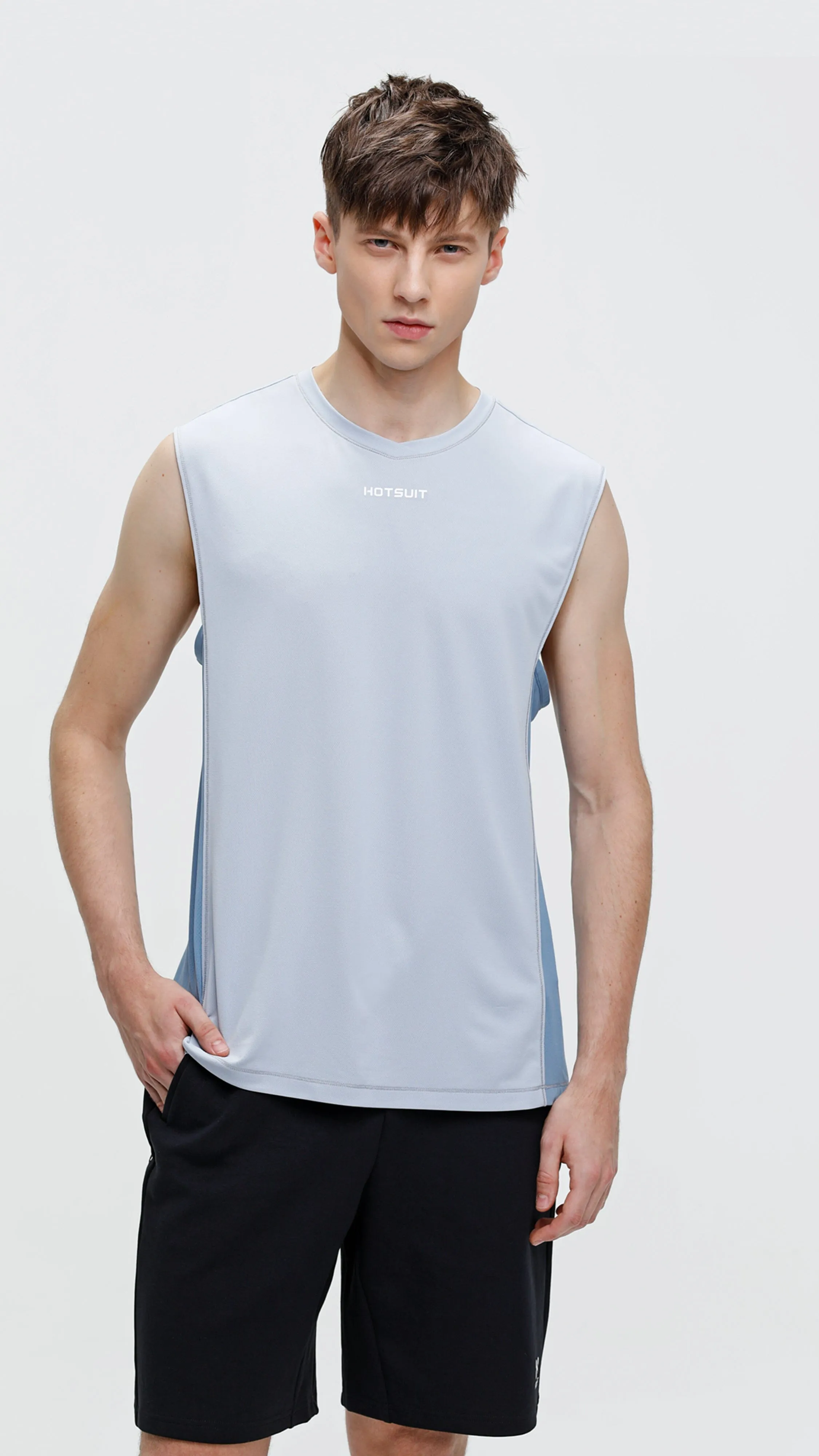 HOTSUIT Men Training Drop Arm Tank