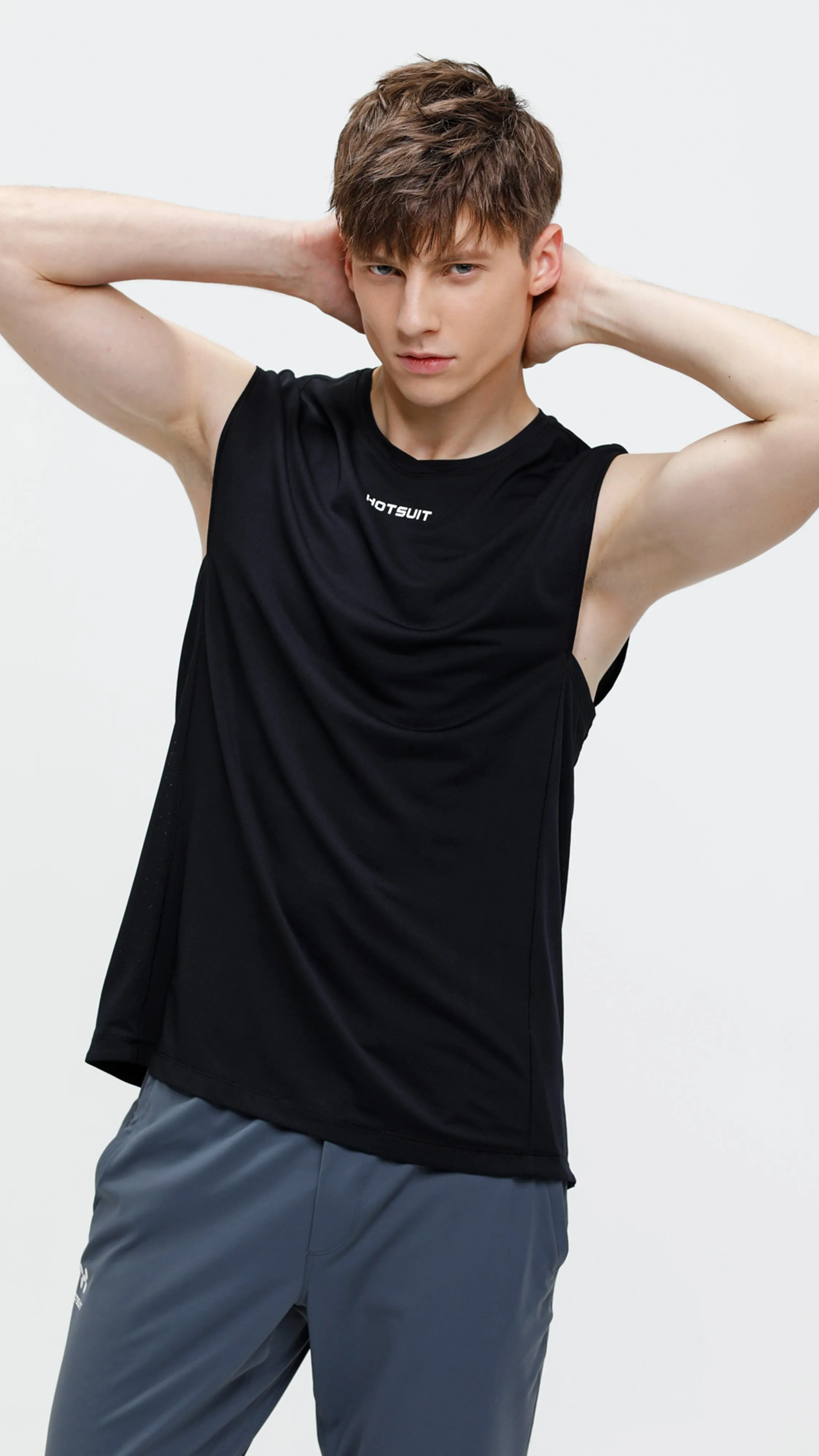 HOTSUIT Men Training Drop Arm Tank