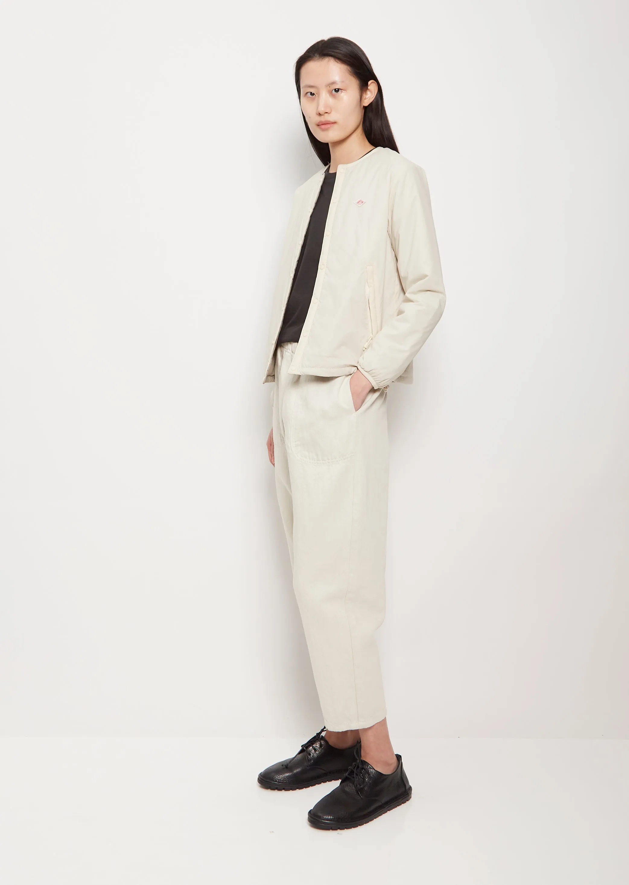 Insulation Nylon Jacket — Ivory