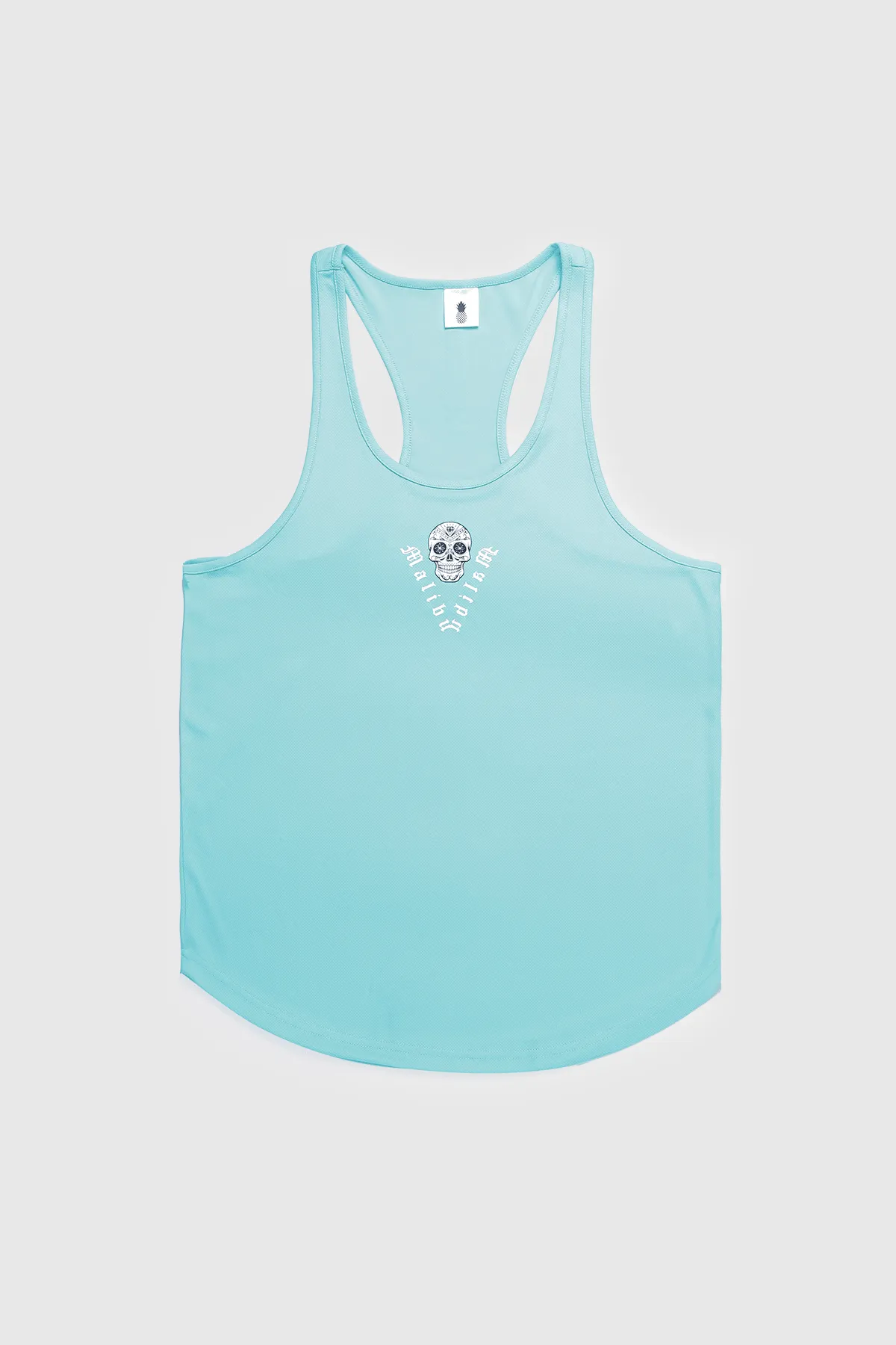JJ Cool-Dry Gym Stringer - Aqua w/ Skull Design
