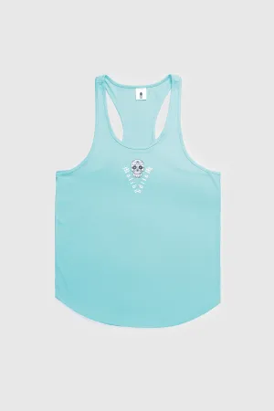 JJ Cool-Dry Gym Stringer - Aqua w/ Skull Design