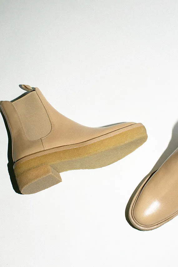 Khaki Crepe Sole Chelsea Boot