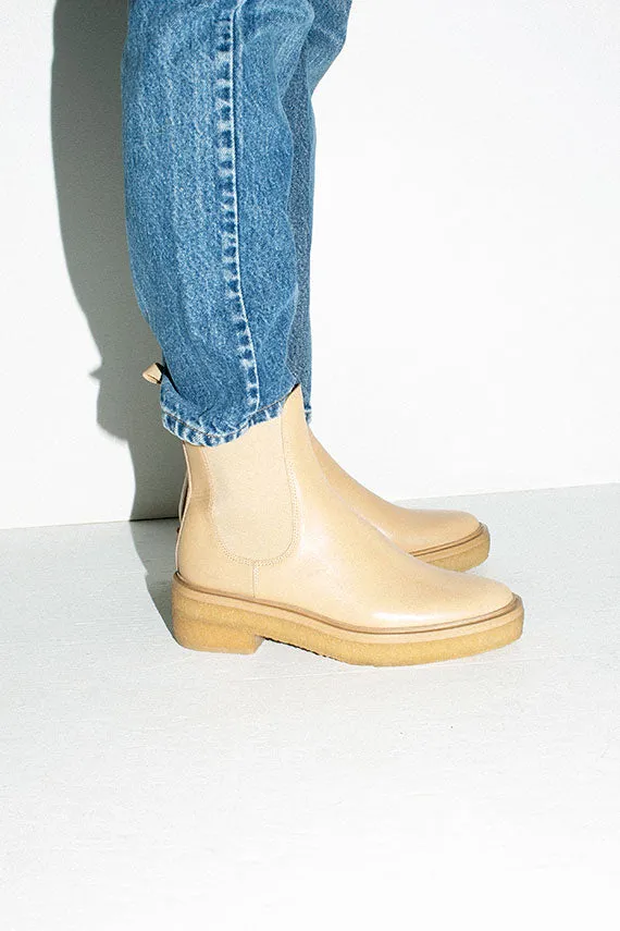 Khaki Crepe Sole Chelsea Boot