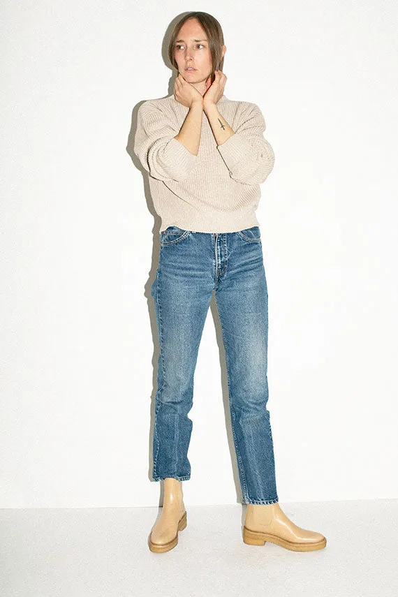 Khaki Crepe Sole Chelsea Boot