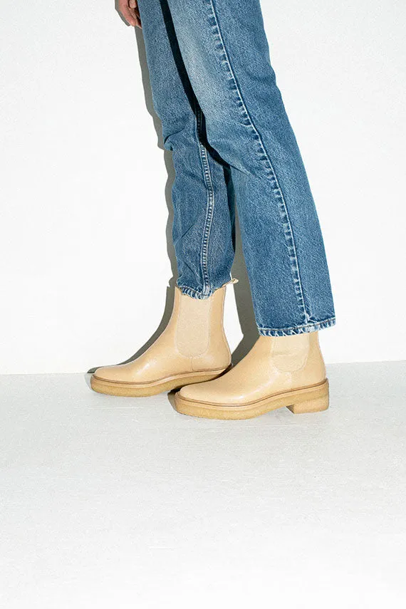Khaki Crepe Sole Chelsea Boot