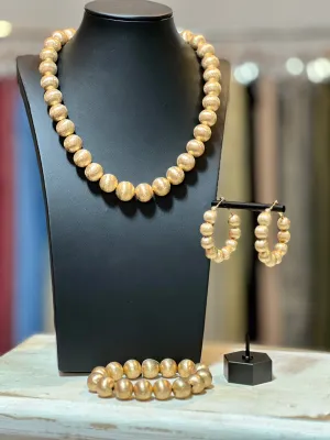 Large Gold Ball Necklace