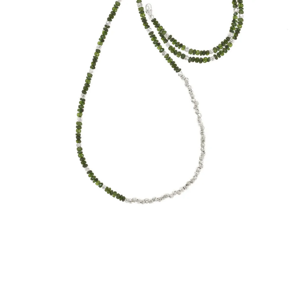 Long Reverse Gemstone Fade Necklace