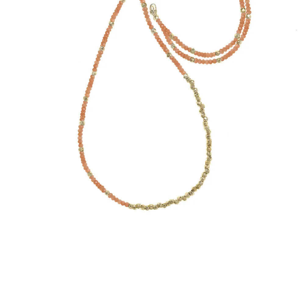 Long Reverse Gemstone Fade Necklace