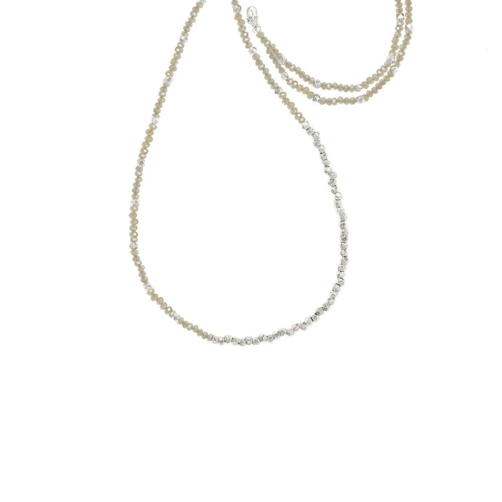 Long Reverse Gemstone Fade Necklace