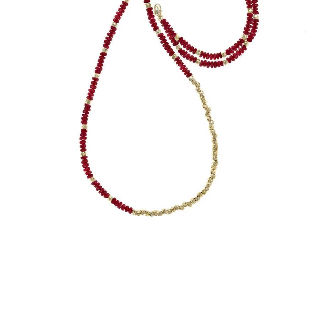 Long Reverse Gemstone Fade Necklace